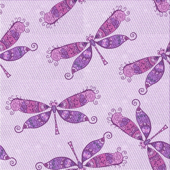 Ahgly Company Indoor Square Patterned Tyrian Purple Area Rugs, 8' Square