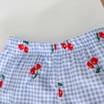 thumbnail image 2 of Girls' 2 Piece Summer Outfit 6-12 Months 12-24 Months 2t 3t 4t 5t 6t 7t Children Cool Graphic Short Sleeve Tee & Shorts Set,Cartoon(Light Blue,4-5 Years), 2 of 4