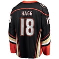 thumbnail image 3 of Men's Fanatics Robert Hagg Black Anaheim Ducks Home Breakaway Jersey, 3 of 3