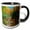 Black/White, variant on 3drose, Alaska, Denali National Park. a Hiking Trail Through Fall Foliage., 15oz Mug