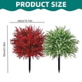 thumbnail image 3 of SomWiBe Artificial Lavender Plants Faux Boxwood Shrubs Outdoor Greenery Decor UV Resistant Plastic Hedge Plants with Ground Insert White Green 1 Pack 21.65 x 15.74 Inches, 3 of 7