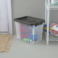 thumbnail image 4 of Sterilite 30 Qt. Stacker Box Plastic, Flat Gray, 4 of 14