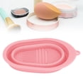 thumbnail image 4 of Soft Convenient Silicone Durable Makeup Brush Cleaning Bowl, Foldable Mat for Home Travel, Effective Cleaning, Wide Compatibility, 4 of 8