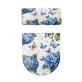 thumbnail image 2 of HELLHERO Butterfly Hydrangea Toilet Seat Lid Cover Set of 2 Piece Soft Toilet Seat Covers Set Non-Slip Household, 2 of 8