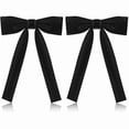 thumbnail image 1 of Black Cowboy Bow Ties for Men, 2-Pack Clip-On String Ties, Western Party Accessories, One Size Fits All, 1 of 5