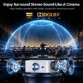 thumbnail image 6 of HAPPRUN 1500 ANSI Lumens Smart Projector with Built-in Streaming Apps, 4K Decoding Movie Projector with WiFi & Bluetooth, Dolby Audio, Auto Focus & Keystone, Outdoor Projector for Home Theater, 6 of 10