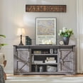thumbnail image 6 of T4TREAM Farmhouse Sideboard Buffet Cabinet, 66" Wide Kitchen Storage Cabinet with 7 Drawers, Sliding Barn Door & Adjustable Shelf, Gray, 6 of 6