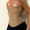 thumbnail image 6 of Scacto Skinny Sleeveless Tube Top Women Summer New Mesh Crop Corset Tank Party Streetwear Chest, 6 of 7