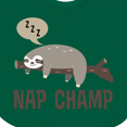 thumbnail image 4 of Inktastic Sloth Nap Champ New Baby Boys or Girls Baby Bib, 4 of 4