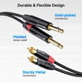 thumbnail image 2 of Cable de audio Matters Dual TS de 1/4 pulgadas a Dual RCA de 1,8 m, 2 of 7