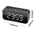 thumbnail image 2 of EGNMCR Alarm Clocks for Bedrooms, Clocks for Living Room Innovative Timepiece Redefined Sleek Mirror Design Portable Clock With Bluetooth Speaker Alarm Temperature And Card Slot a clock, 2 of 2