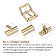 thumbnail image 3 of Uxcell 8Pack 0.87" Single Prong Belt Buckle Square Center Bar Buckles for Leather Craft, Gold, 3 of 7