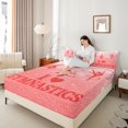 thumbnail image 4 of Castle Fairy Dance Gymnastics Girl 3pcs Twin Sheet Sets,Sparkling Sequin Twin Fitted Sheet,Red White Breathable Flat Sheet,Ultra Soft Home Decor, 4 of 7