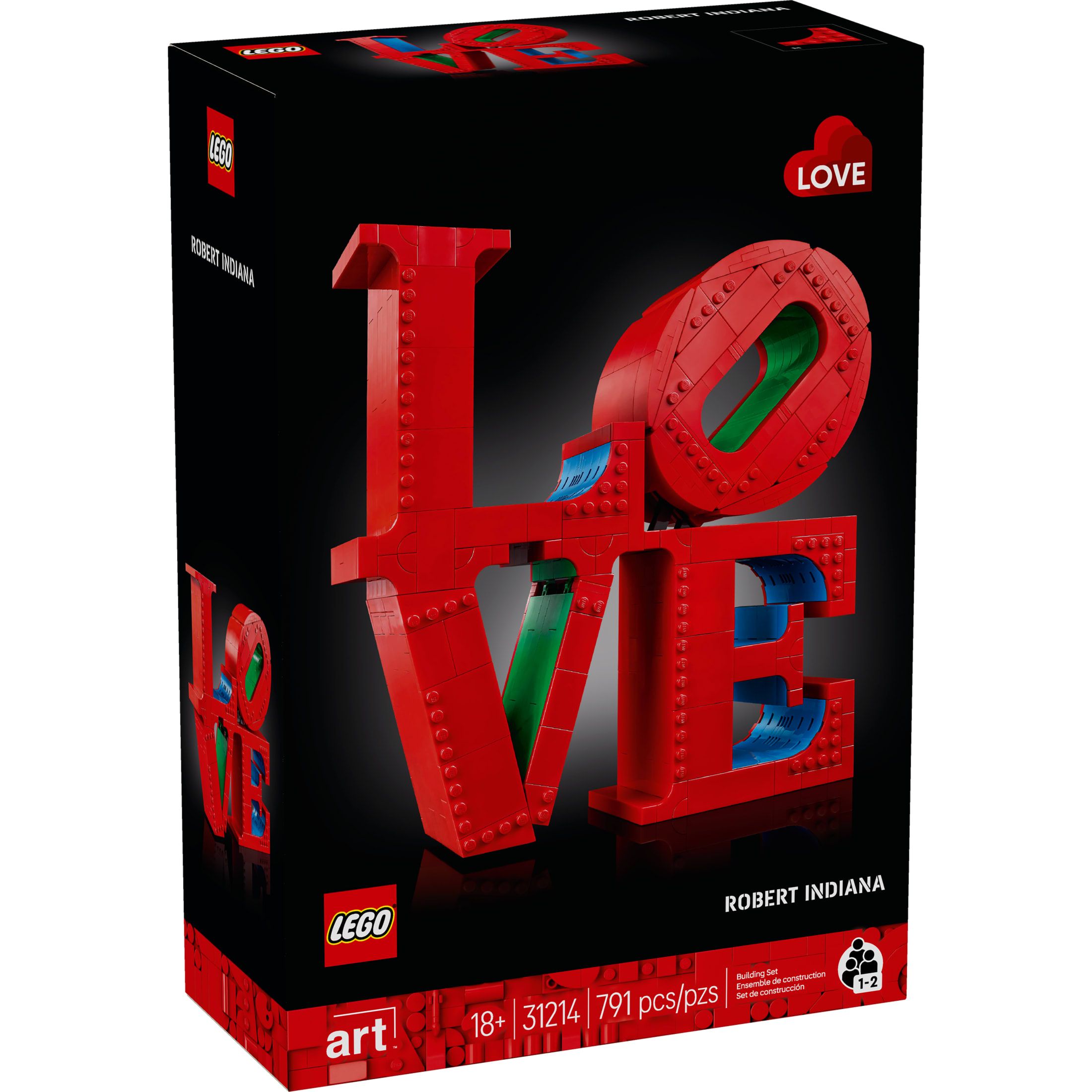 LEGO Art Love Set de Construcción Coleccionable - Kit de Manualidades para Adultos Mayores de 18 Años - Regalos de Cumpleaños - Decoración para el Hogar para Exhibir en Mesa - 31214 2