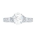 thumbnail image 4 of Rosec Jewels Vintage Style 1 Ct Diamond Engagement Ring - EF-VS Grade Lab Diamond Oval Ring, 10K White Gold, US 11.50, 4 of 8