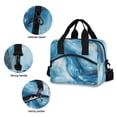 thumbnail image 5 of Lunch Bag Portable Crossbody Meal Bag Cooler Bag Insulated Lunch Bag Food Bag Handheld & Crossbody Design Beautiful Blue Marble, 5 of 6