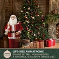 thumbnail image 6 of Fraser Hill Farm 4.8 ft Life-Size Dancing Santa Claus with Naughty and Nice List, Gifts and Toy Sack Animatronic Figurine, FASC058D-14RED, 6 of 22