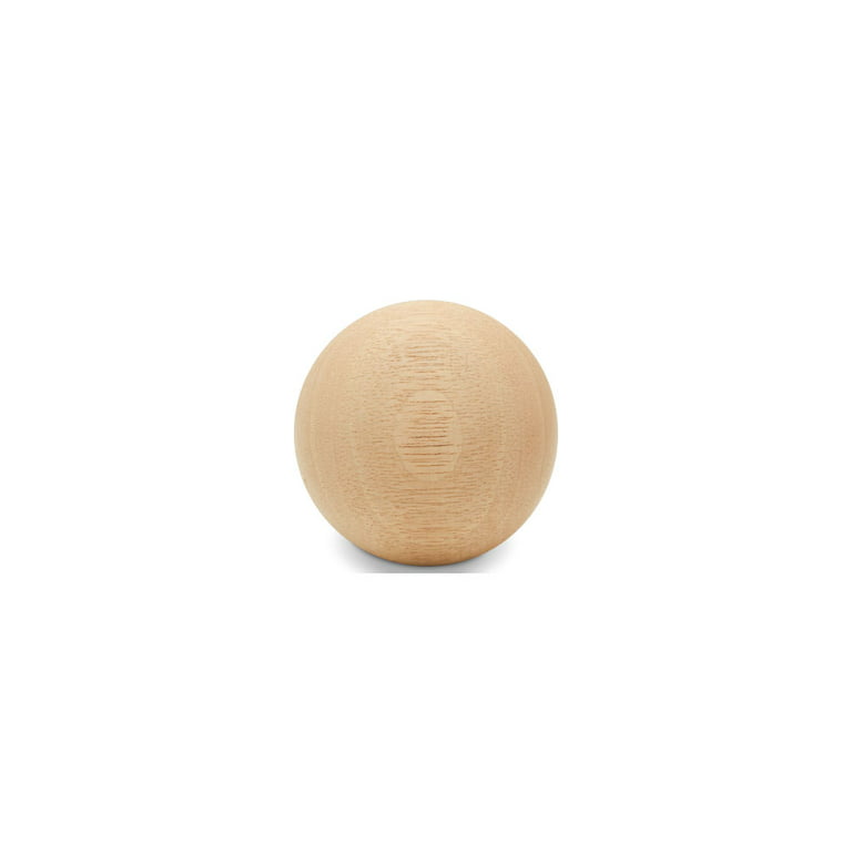 3-1/2 inch Round Wooden Balls for Crafts Bag of 3 Unfinished and