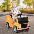 thumbnail image 5 of OLAKIDS Ride on Car, 6V Recycling Garbage Truck Electric Vehicle with Music, Horn, Warning Lights, Recycling Accessories Included, Toddlers Battery Powered Trash Toy for Boys Girls (Yellow), 5 of 10
