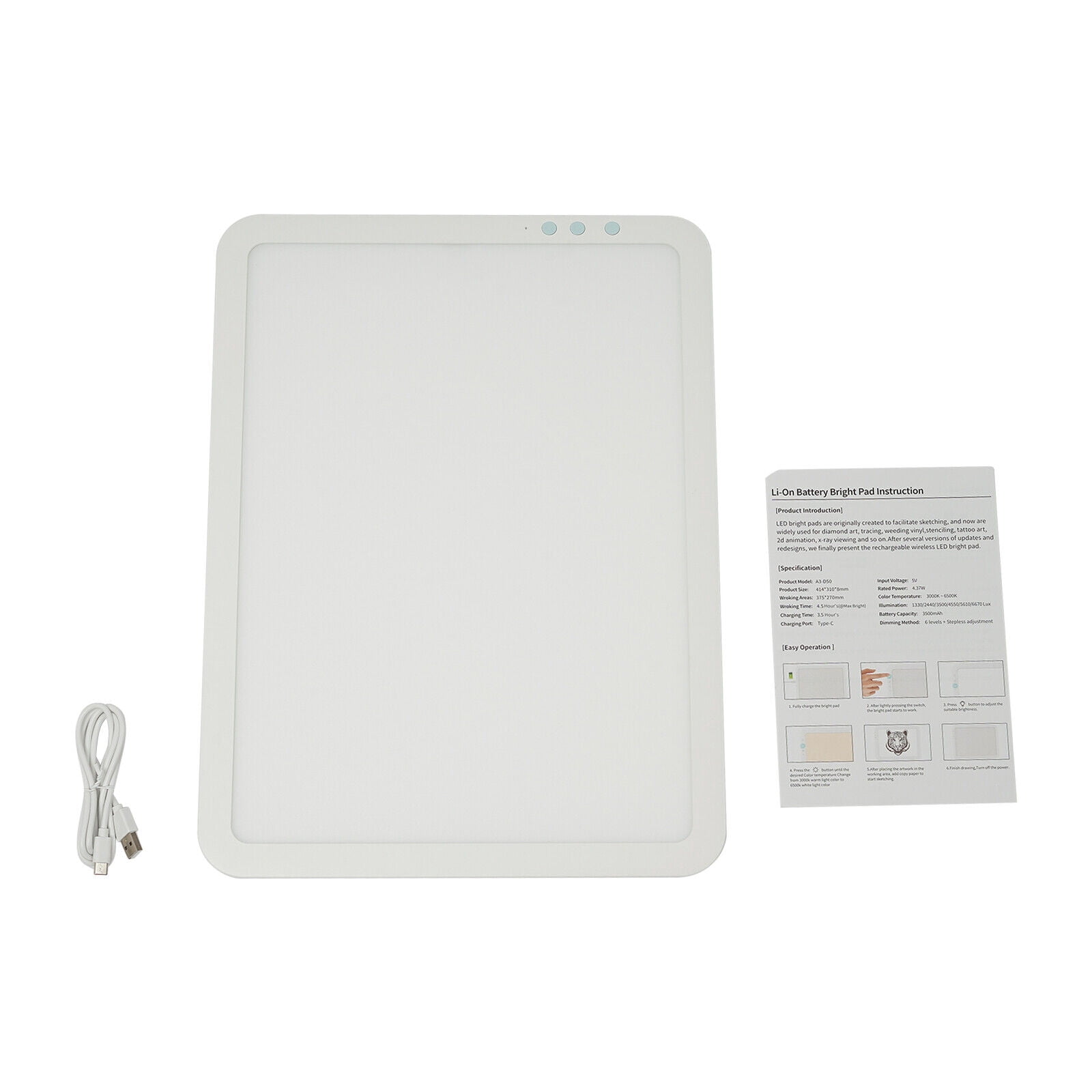 16.3*12.2 in LED Bright Light Pad, Portable Wireless Light Board, Light Pad