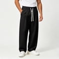 thumbnail image 2 of yillto Big and Tall Mens Pants Straight Leg Drawstring Elastic Waist Sweatpant with Pockets Baggy Lounge Pant, 2 of 6