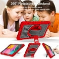 thumbnail image 5 of Case for Samsung Galaxy Tab A7 10.4 2020 Model SM-T500/T505, Kids Friendly Heavy Duty Rugged Shockproof Adjustable Kickstand Full Protective Tablet Cover with Hand/Shoulder Strap, Red+Black, 5 of 8