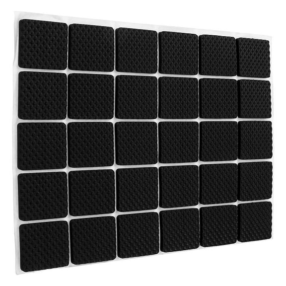 WHAMVOX  30 Pcs Non Slip Furniture Grippers Non-woven Slide Pad Black