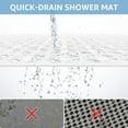 thumbnail image 4 of OTHWAY Square Shower Mat,27"x27" Extra Large Bath Mat,TPE Non-Slip Shower Floor Mat with Suction Cups & Drain Holes,Quick-Drying Shower Mat for Bathroom Decor (White), 4 of 9