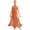 Orange, variant on Sinleey Women Lyrical Dance Dress Sleeveless Sparkling Rhinestones Split Maxi Dress Ballroom Dancewear Blue S