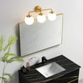 thumbnail image 6 of Deyidn 3 Light Gold Bathroom Vanity Light with White Globe Glass Shade Modern Bathroom Wall E12 Bulb, 6 of 10