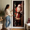 thumbnail image 7 of Christmas Santa Door Cover Vintage Santa Claus Hanging Decoration For Front Door Porch Holiday Home Party Decor, 7 of 7