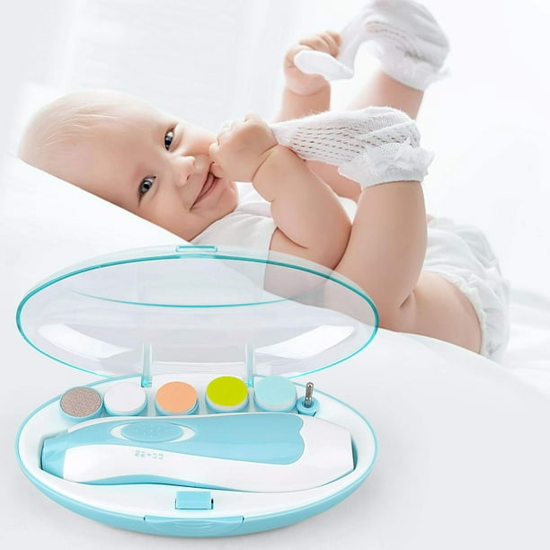 Lime à ongles électrique pour bébé, lime à ongles pour bébé avec lumière  LED pour nouveau-né, enfants et adultes 