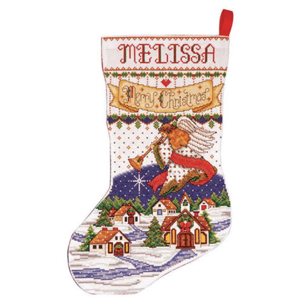 Design Works™ Merry Christmas Angel Stocking Counted Cross-Stitch Kit