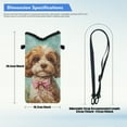 thumbnail image 7 of SEANATIVE Waterproof Cell Phone Pouch Neoprene Mobile Protection Case Bag Small Shoulder Bag with Crossbody Strap Compatible with Most Smartphones, 8 x 4 inch, Teddy Dog Bow Teal, 7 of 7