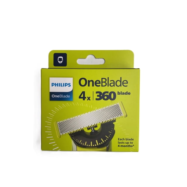 Cuchillas de repuesto Philips OneBlade 360 para afeitadora, paquete de 4