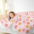 thumbnail image 5 of Manfei Pink Cartoon Floral Bedding Comforter Set,Rustic Flower Twin Comforter Sets,Cute Daisy Bedding Set For Children,Super Cozy Room Decor Reversible,2-Piece, 5 of 9