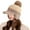 Beige, variant on Womens Winter Hats Warm Knit Hat Slouchy Beanie Cap with Brim for Outdoor