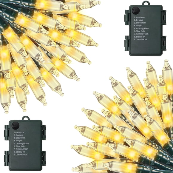 String Lights ZAIYW, 2 unidades, 7 m, 70 LED, temporizador que funciona con pilas