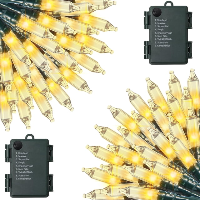 String Lights ZAIYW, 2 unidades, 7 m, 70 LED, temporizador que funciona con pilas