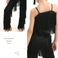 thumbnail image 6 of Girls 2 Piece Outfit Summer Suits 2 Piece Latin Ballroom Dance Tassel Solid Color Crop Elastic Pants Dancewear Child Clothes Girls Outfits 3-4 T, 6 of 7