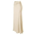 thumbnail image 1 of MixMatchy Women's Basic Foldable High Waist Regular and Plus Size Maxi Skirts, 1 of 5