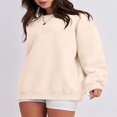 thumbnail image 3 of Women’s Oversized Sweatshirts Long Sleeve Solid Color Pullover Tops, 3 of 6