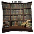 thumbnail image 2 of PKQWTM Books Table Blurred Bookshelf Books Library Reversible Mermaid Cushion Cover Home Decor Sequin Pillow Case Size 20x20 inches, 2 of 2