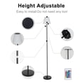 thumbnail image 4 of Zootealy Adjustable Brightness Solar Floor Lamp with Remote Control, Rechargeable Waterproof Table Lamp for Indoor/Outdoor Use - Innovative Ambient Lighting - White, 4 of 6