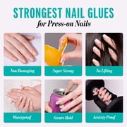 Kiss PowerFlex Maximum Speed Superior Strength Squeeze-On Nail Glue, 0.1 oz Bottle