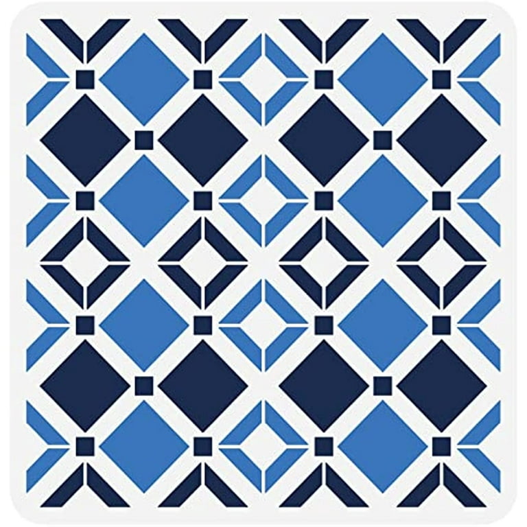 Geometric Tile Stencil Quilted Star - Reusable Stencils for