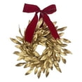 thumbnail image 2 of Corona navideña para colgar en pared, adorno para puerta de entrada, regalo para interiores, guirnalda artificial con lazo rojo dorado para, 2 of 8