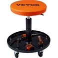 thumbnail image 1 of VEVOR Mechanic Stool, 250 lbs Rolling Pneumatic Creeper Garage/Shop Seat, Adjustable Height 22 in-28 in Padded Rolling Workshop Stool with Tool Tray, for Garage, Shop, Auto Repair, Black+Orange, 1 of 9