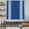 thumbnail image 5 of Blue Striped Sheer Curtains 54 Inches Long, Farmhouse Blue White Stripes Light Filering Curtains, Breathable Simi Curtain Privacy Drapes for Kitchen Bathroom Nursery Small Window Treatment, 5 of 9