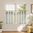 thumbnail image 1 of Cortinas Jinchan de Lino a Rayas 61x61 cm filtro de luz, 1 of 9